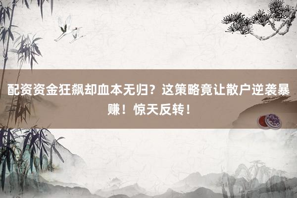 配资资金狂飙却血本无归？这策略竟让散户逆袭暴赚！惊天反转！